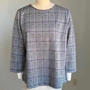 Van Heusen Plaid Women’s Top in Gray and Black SZM